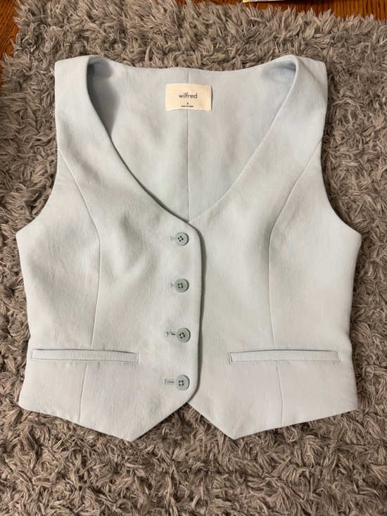 Wilfred Tops - Wilfred Pale Blue Tailored Vest